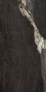 Gresie porțelanată interior/ exterior Black Cosmos, 60 x 120 cm, negru, mat